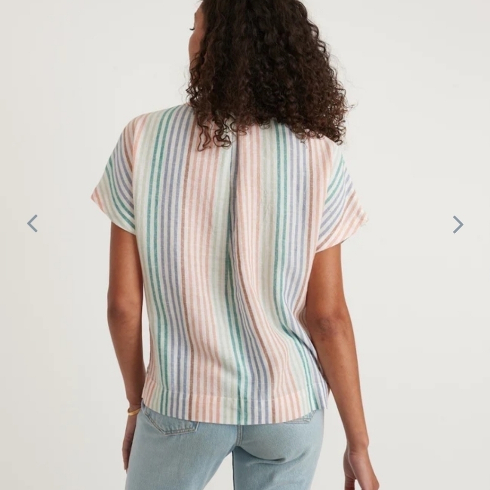 Marine layer Bali Tunic in Rainbow Stripe - Picture 4 of 11